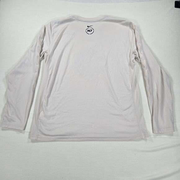 Nike N7 Cream Long Sleeve Standard Fit Native American Shirt Men's Size Large - Picture 7 of 7